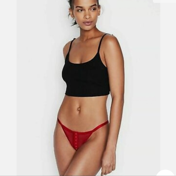 Victoria Secret-RED "Very Sexy"- Brazilian Slip Sheer- Mesh Panty-Small - Picture 3 of 10